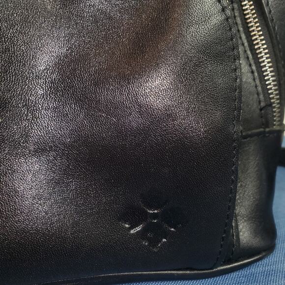 Patricia Nash Alencon Small Backpack Black Leather Travel Tote READ main image 15